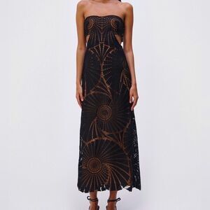 Jonathan Simkhai Jamie Fossil Guipure Dress Size 2